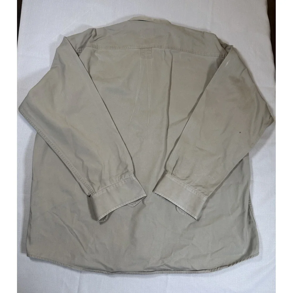 3 Cabelas Shirts Cotton Heavy Duty Long Sleeve Button Outdoor Work Men's XL Tall - Picture 8 of 16